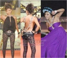 女明星衣服滑落图,女明星不慎衣服滑落，现场画面引热议